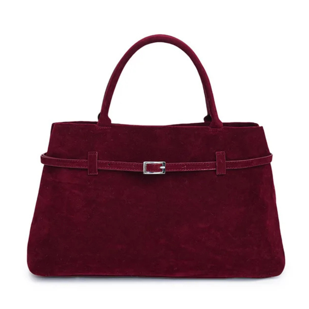 Elegant Faux Suede Tote – Timeless Charm, Everyday Function