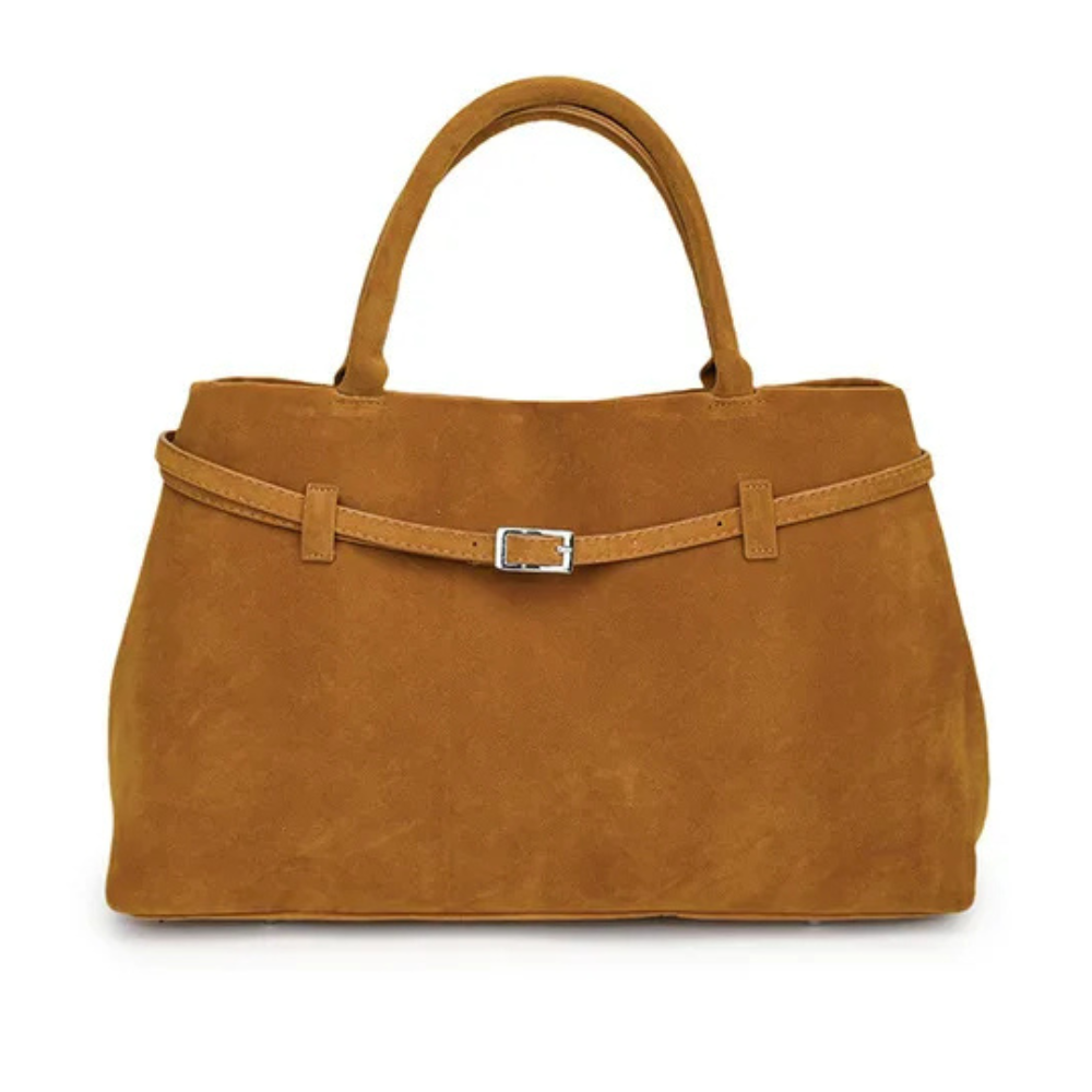 Elegant Faux Suede Tote – Timeless Charm, Everyday Function