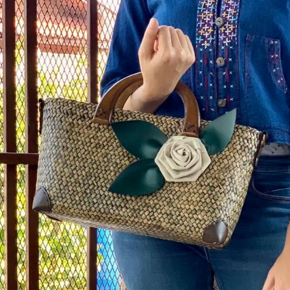 The Iconic Bloom Tote – Handcrafted Woven Bag