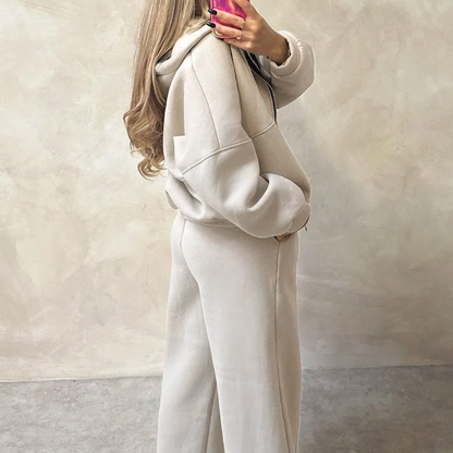 SoftLuxe™ Two-Piece Zip-Up Lounge Set – Effortless Street Comfort