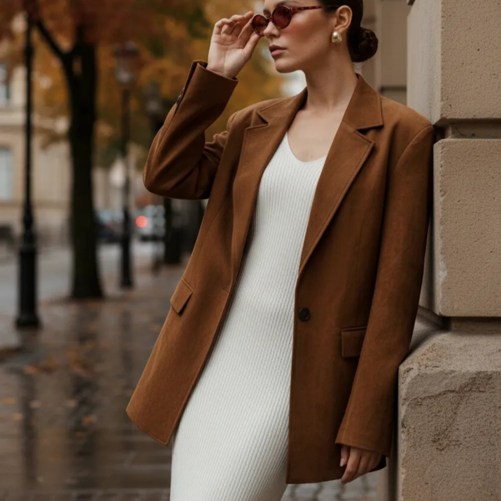 Soft Knit V-Neck Midi Dress – Effortless Elegance for Every Season