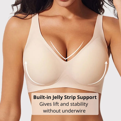Jelly Strip Seamless Wireless Push-Up Bra