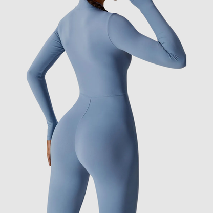 SculptEase™ Zip Front Body-Hugging Jumpsuit – Ultra Stretch Fit