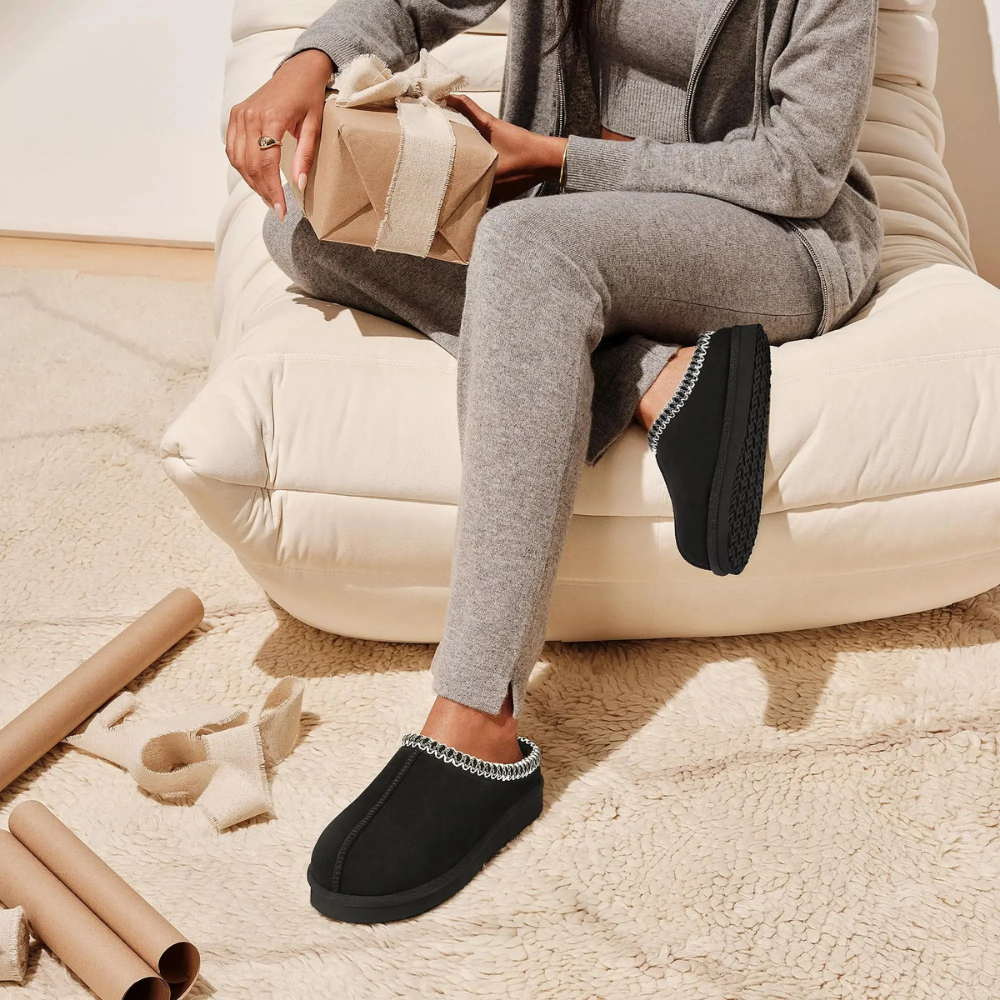 Luxe Comfort Memory Foam Suede Slippers