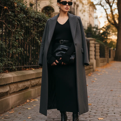 Soft Knit V-Neck Midi Dress – Effortless Elegance for Every Season