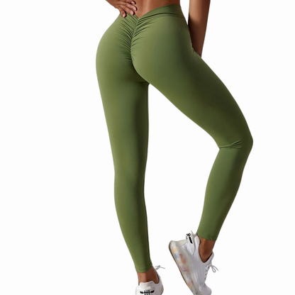 CurveLift V-Back Ruched Leggings