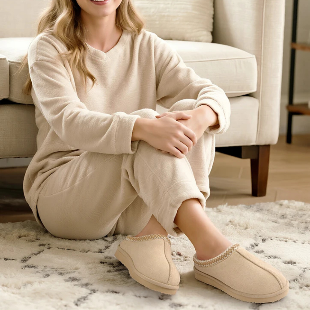 Luxe Comfort Memory Foam Suede Slippers