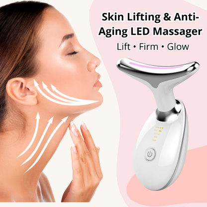 7-Color LED Face & Neck Massager – Lift, Sculpt & Glow