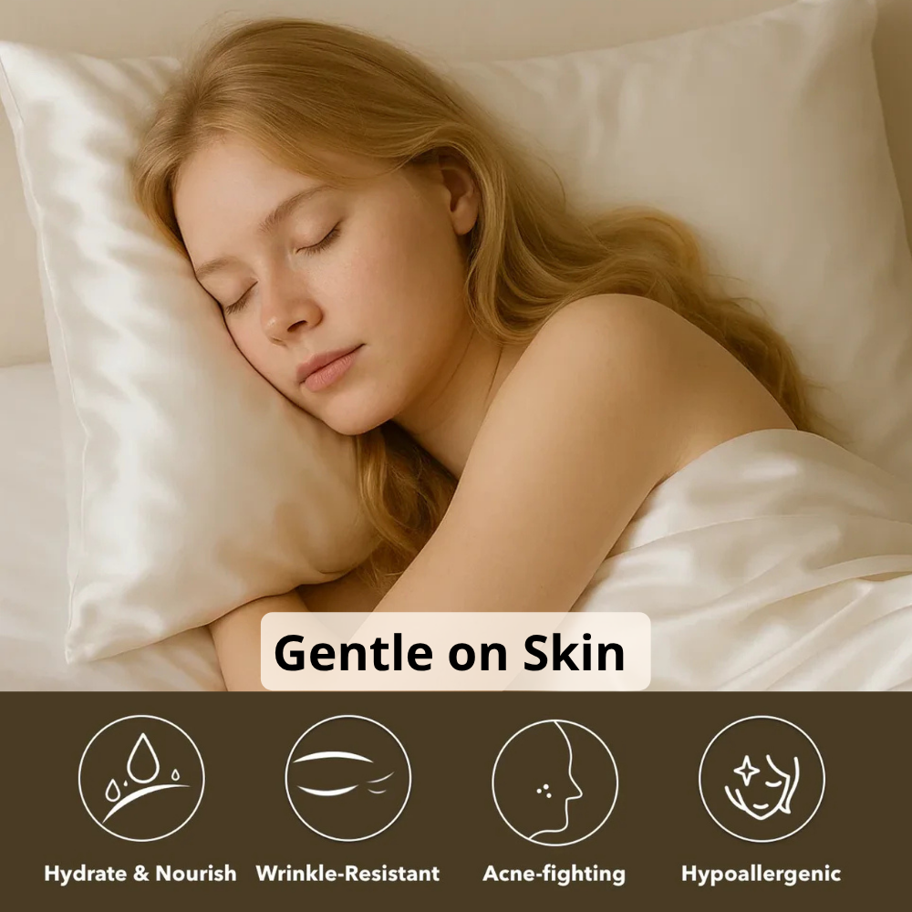 Dream in Silk: 100% Pure Mulberry Silk Pillowcase