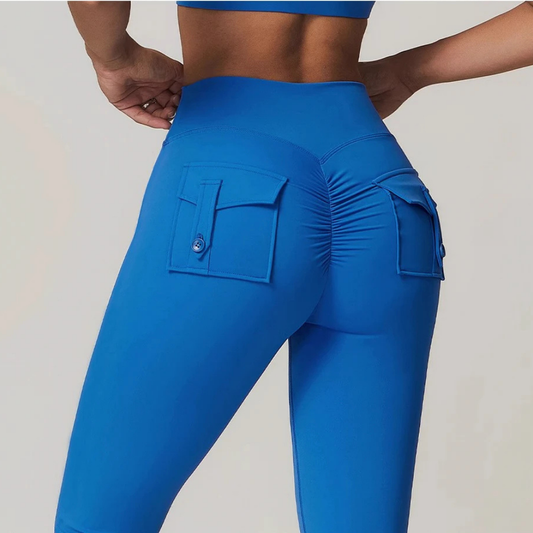 High-Waist Ruched Pocket Leggings