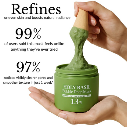 Holy Basil Bubble Deep Mask – Clearer Skin, Smaller Pores