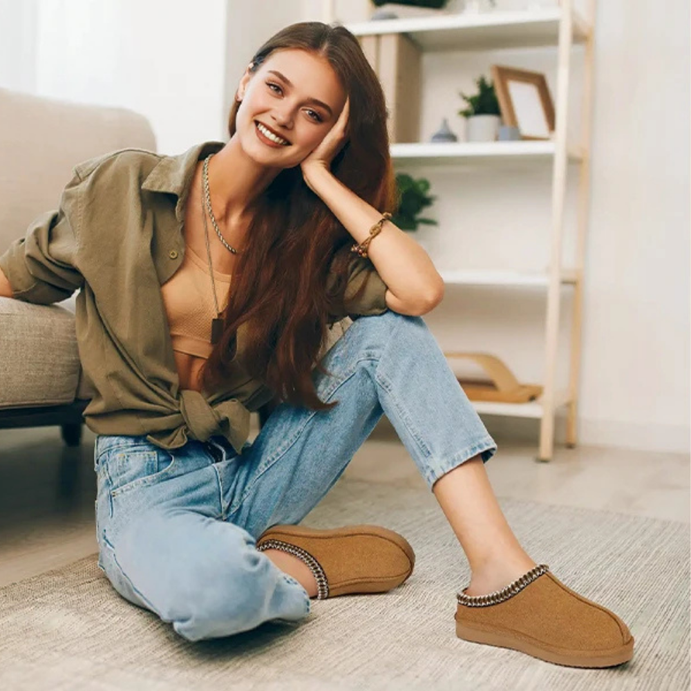 Luxe Comfort Memory Foam Suede Slippers