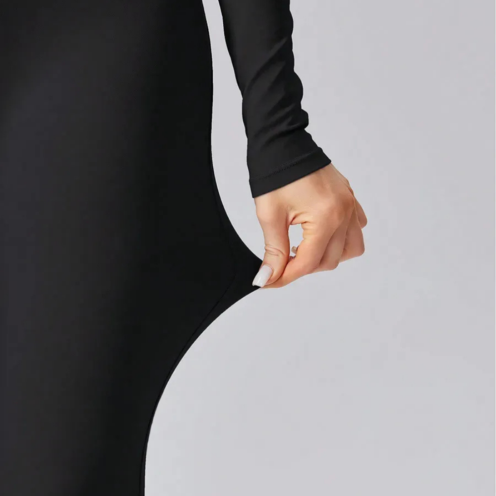 SculptEase™ Zip Front Body-Hugging Jumpsuit – Ultra Stretch Fit