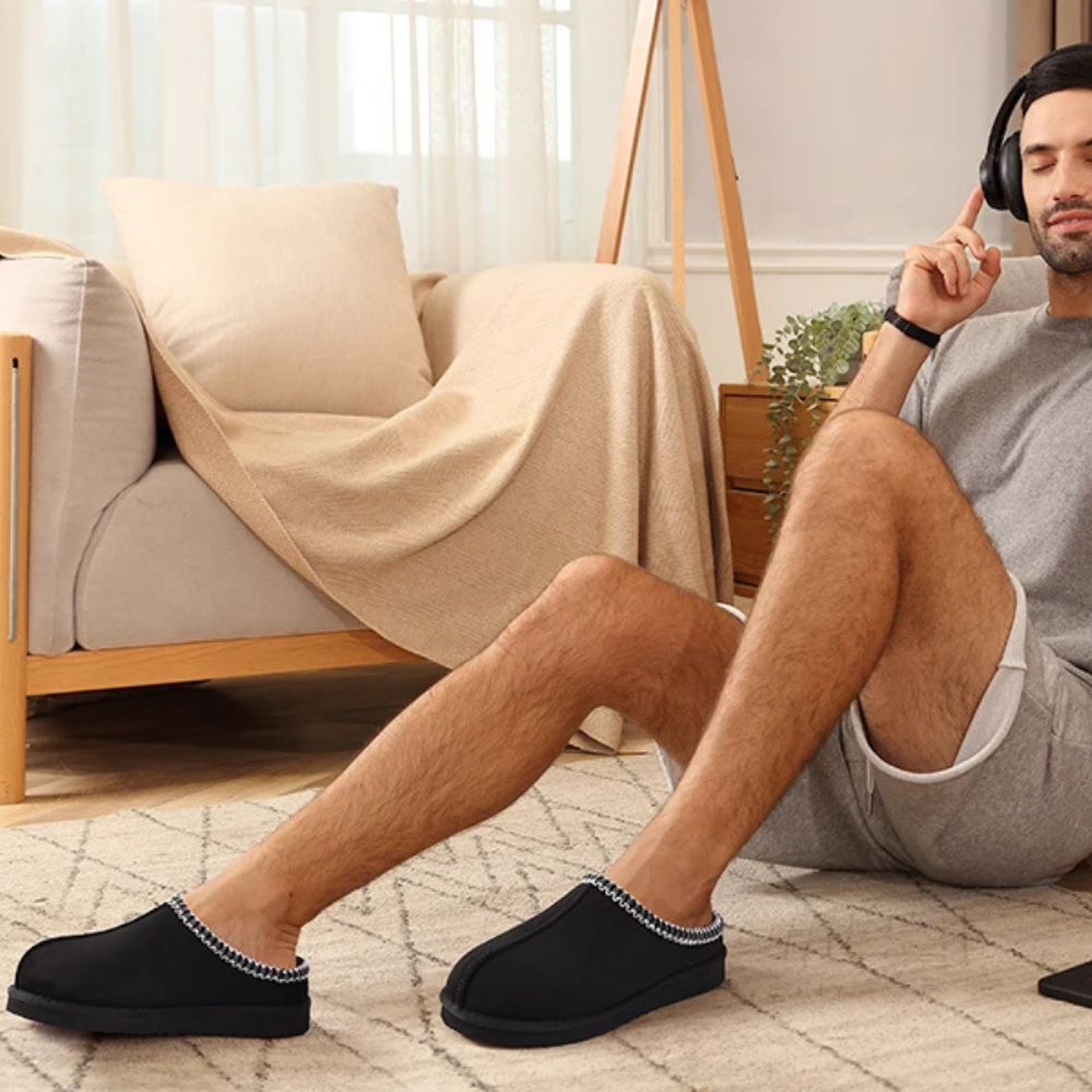 Luxe Comfort Memory Foam Suede Slippers