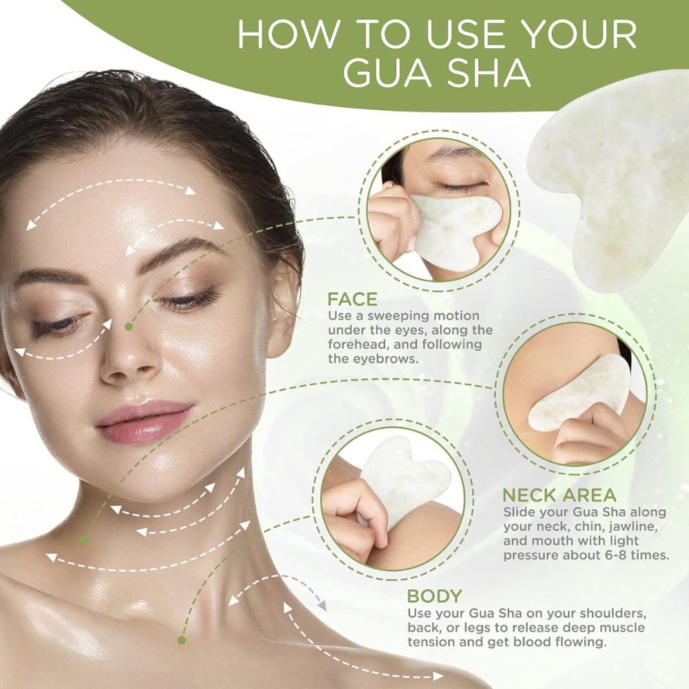 Jade Roller & Gua Sha set for Radiant Skin