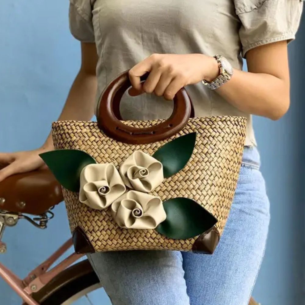 The Iconic Bloom Tote – Handcrafted Woven Bag
