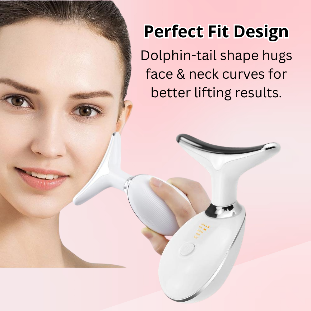 7-Color LED Face & Neck Massager – Lift, Sculpt & Glow