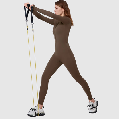 SculptEase™ Zip Front Body-Hugging Jumpsuit – Ultra Stretch Fit