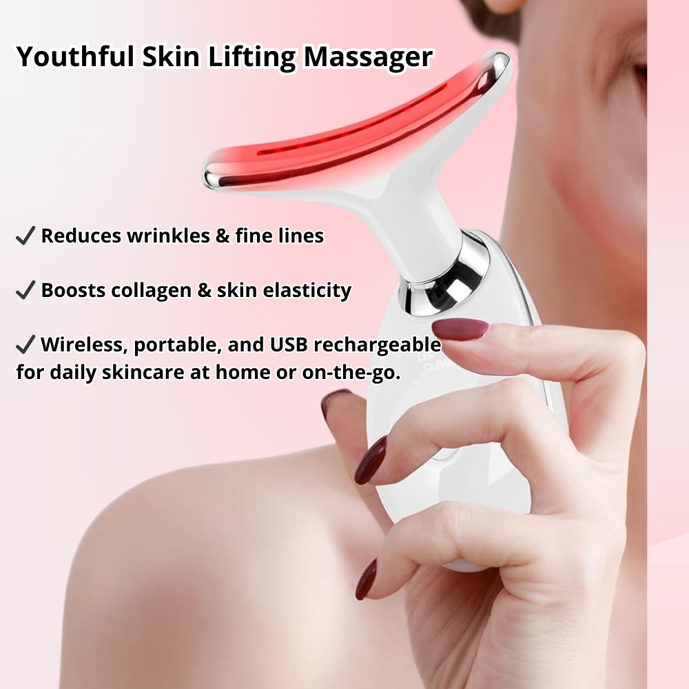 7-Color LED Face & Neck Massager – Lift, Sculpt & Glow