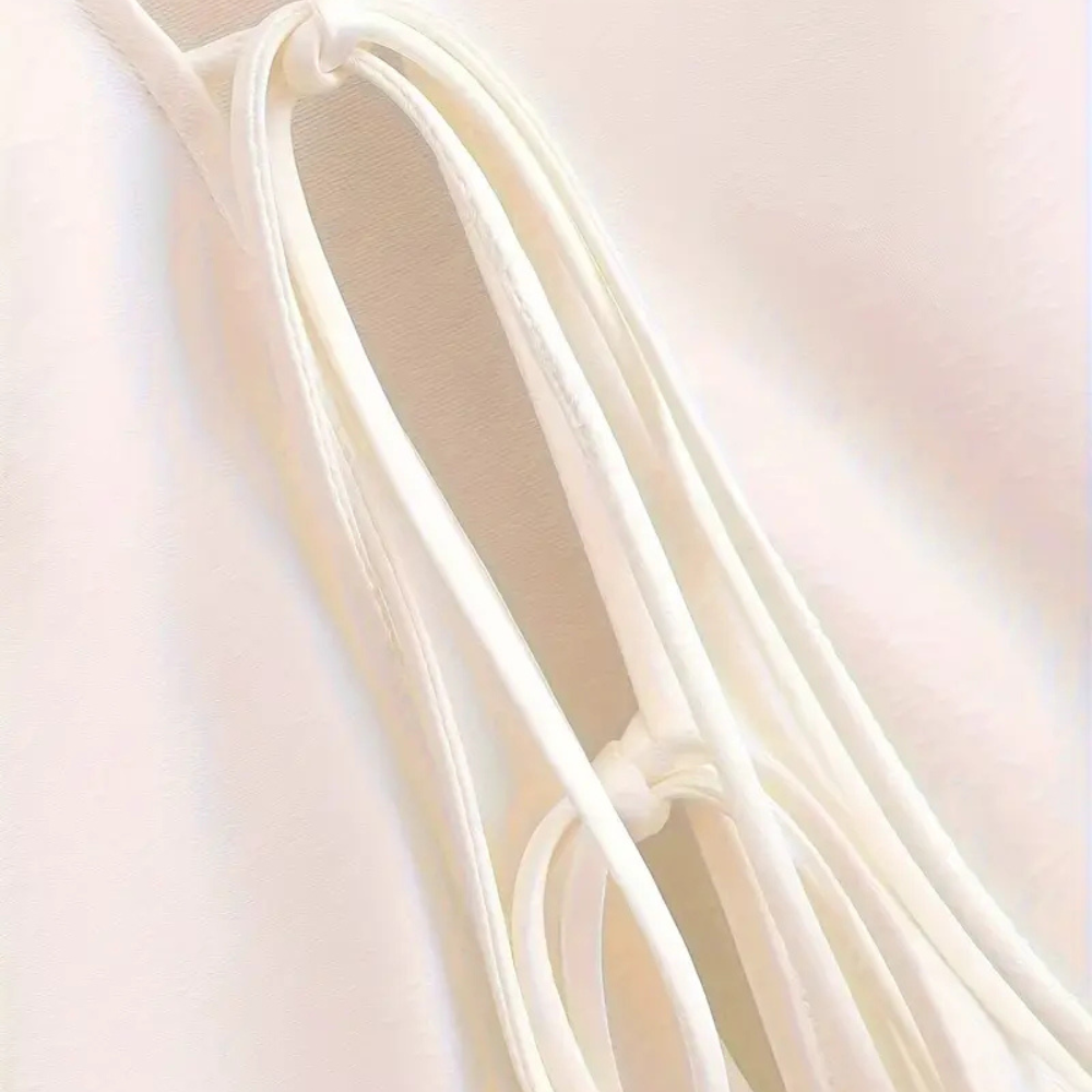 Chic Satin Tie-Front Blouse – Effortless Elegance for Any Occasion