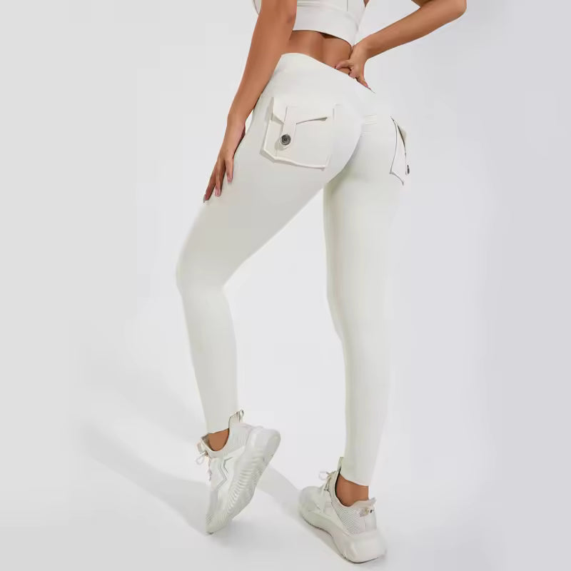 High-Waist Ruched Pocket Leggings